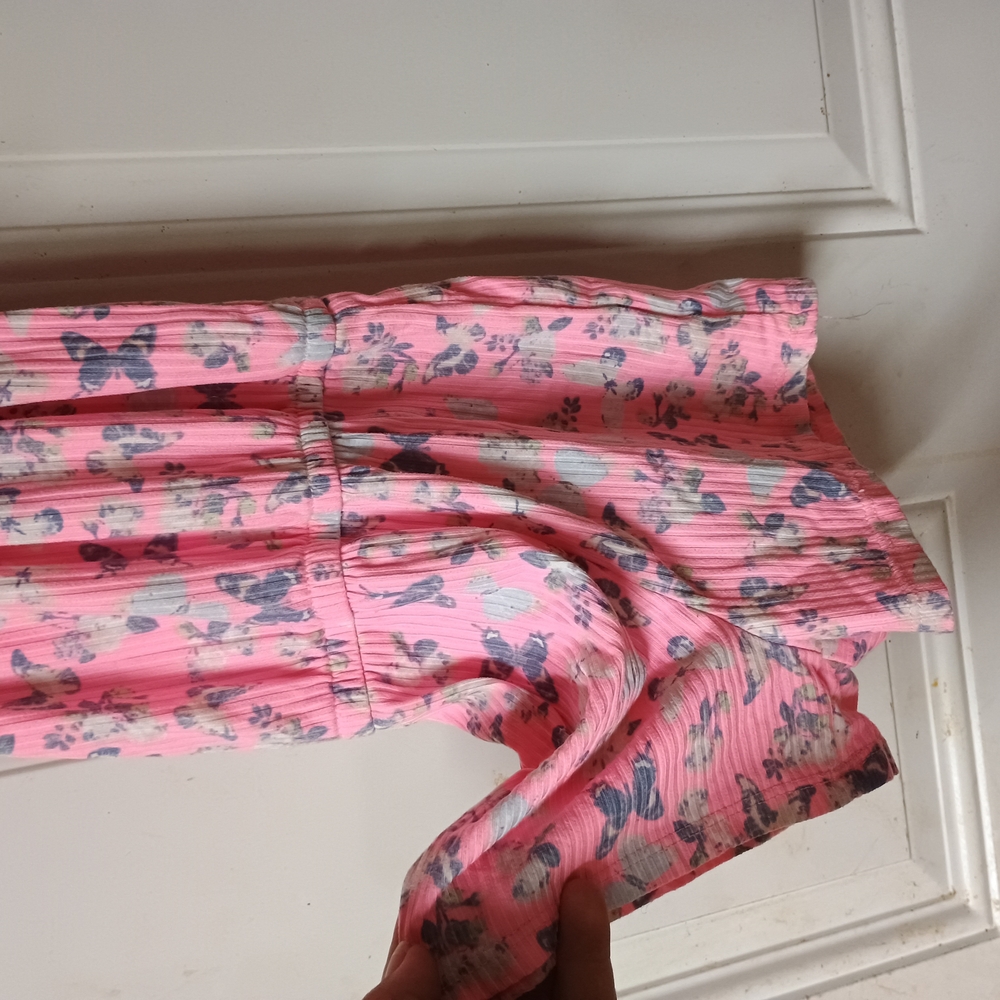Pink Floral Ruffle Dress - Picture 2 of 2